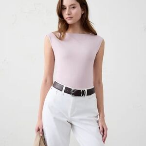 Banana Republic Soft Pink Sleeveless Bodysuit